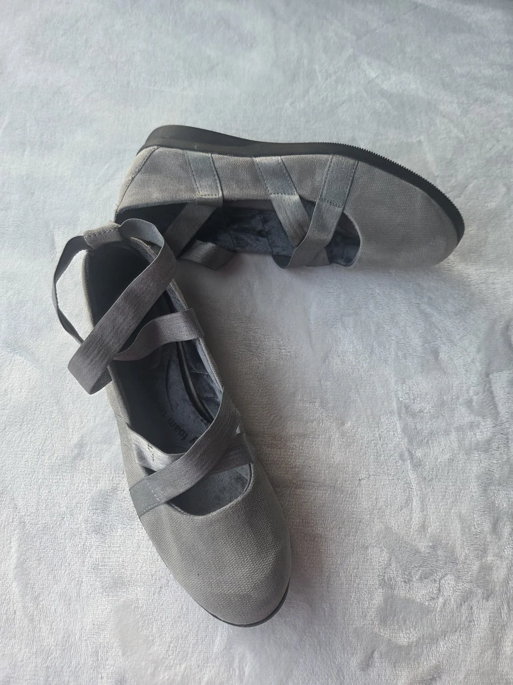 JBU by Jambu Ruthson Gray Memory Foam Comfort Mary Jane Flats Women's 8.5M